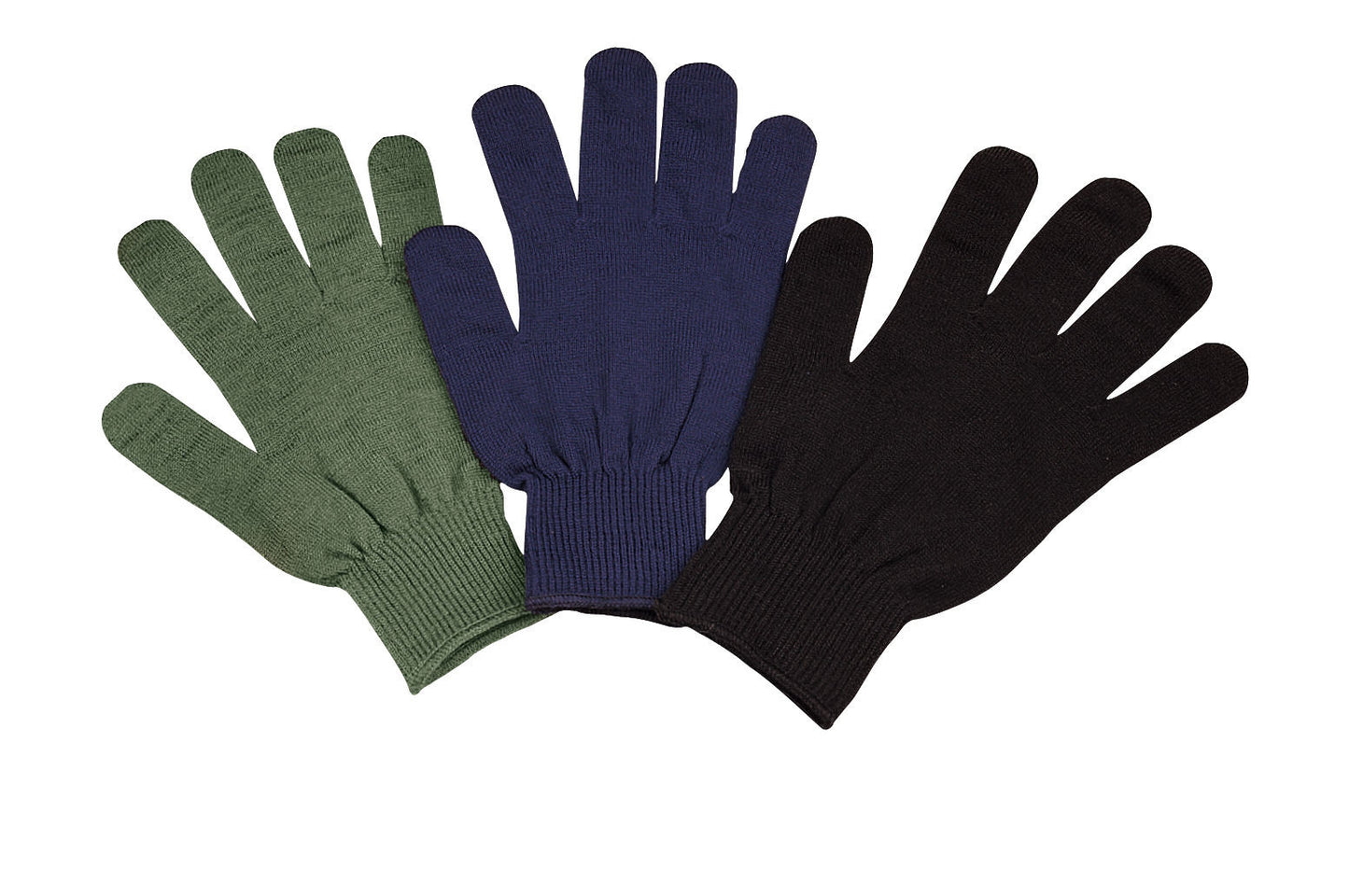 Polypropylene Glove Liners Black or Olive - Made in USA