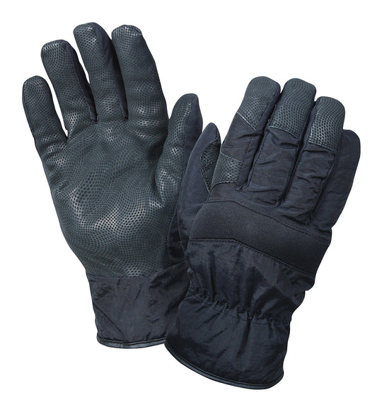 Cold Weather Insulated Nylon Black Winter Glove