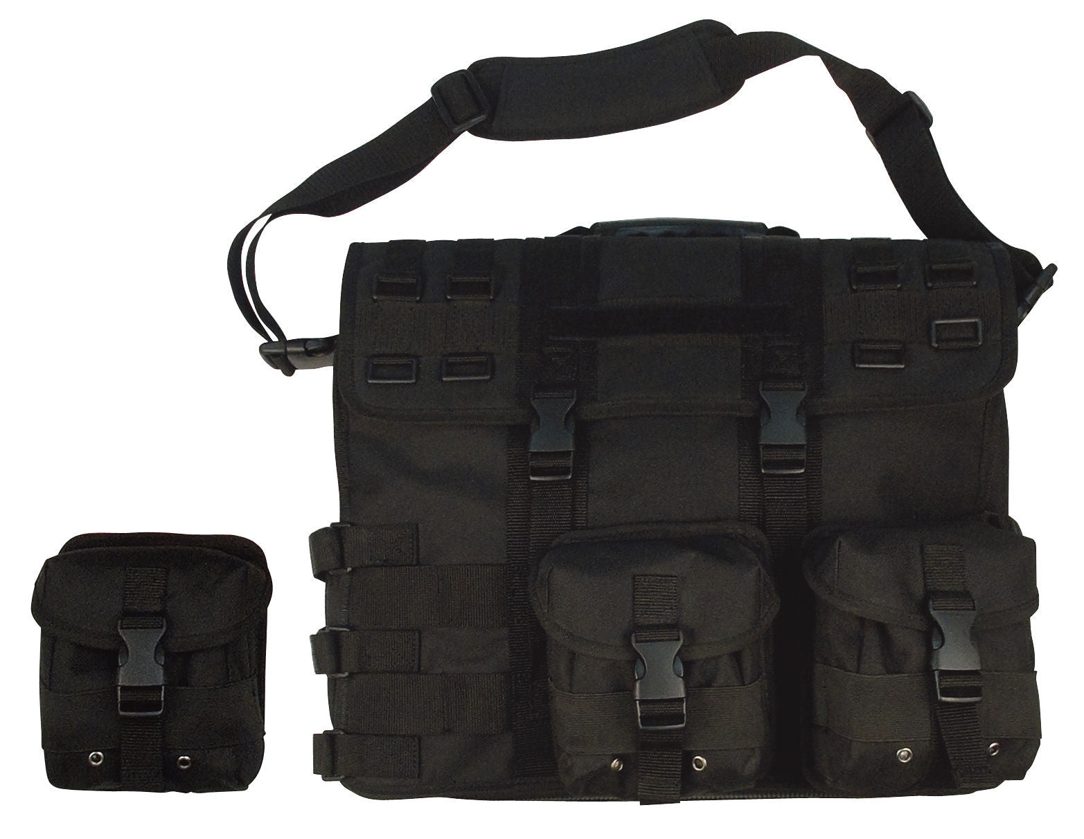 MOLLE Tactical Laptop Briefcase Removable Pouches Grunt Force